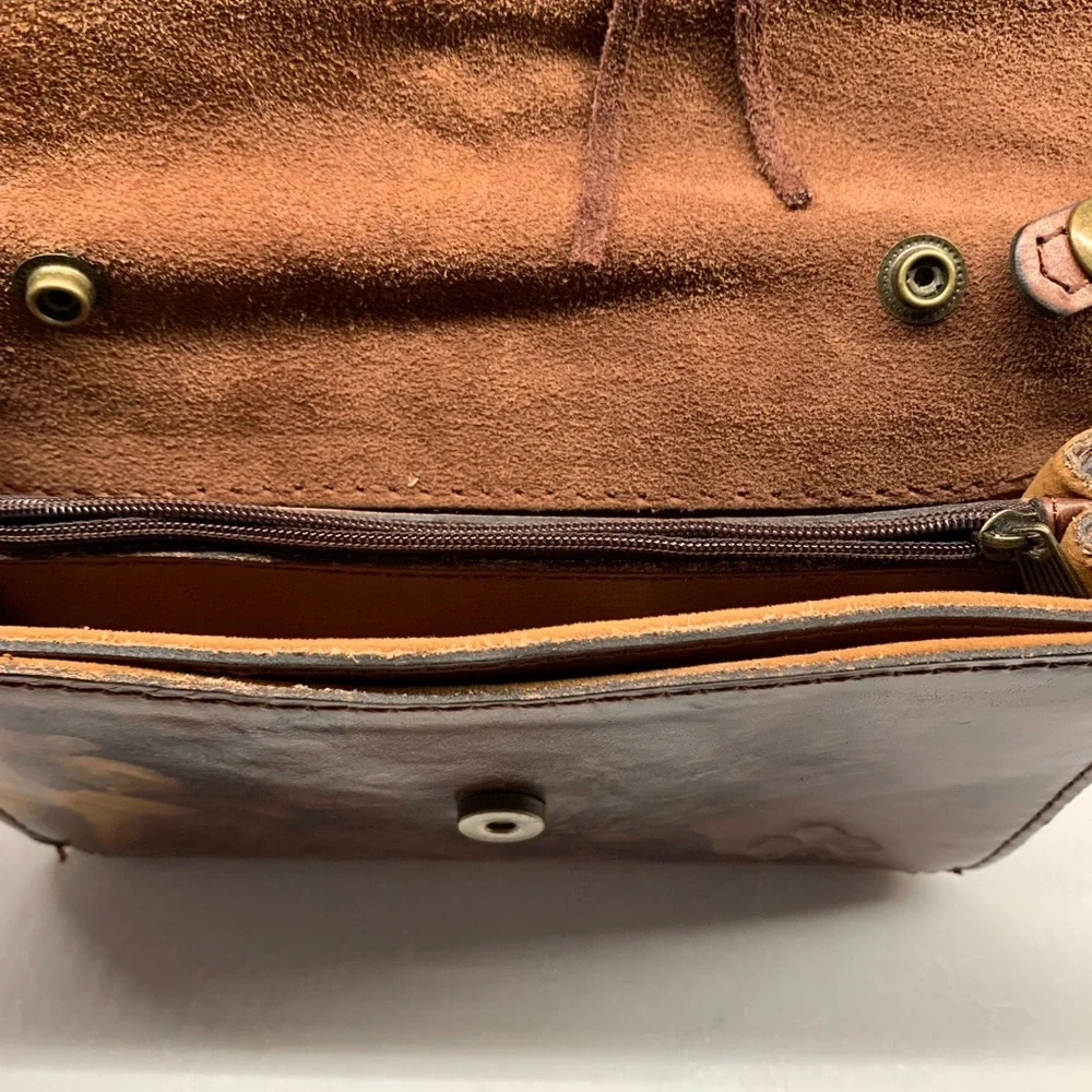 RARE Patricia Nash Hand Painted Women Mini Lace Leather Crossbody Bag​ - Picture 7 of 13